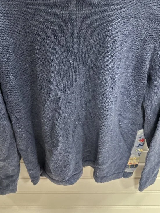 VTG Koret City Blues Blue Floral Plant Beaded Long Sleeve Cardigan Sweater Sz M - Picture 10 of 10